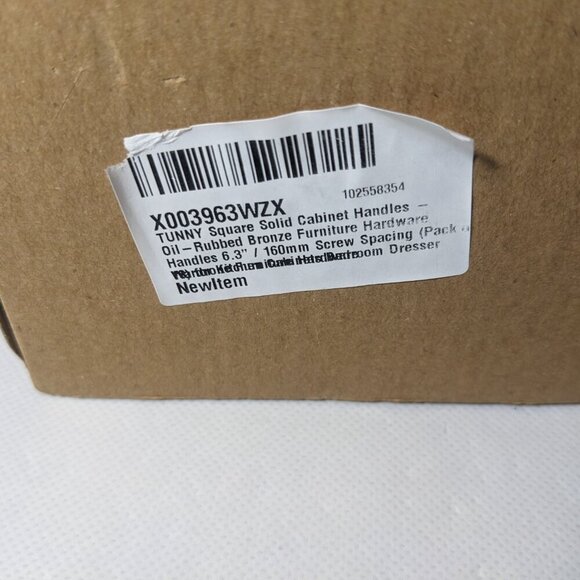NEW- Set of 10 - Tunny Square Cabinet Handles - Oil Rubbed Bronze Finish - 6.3" - Picture 12 of 13